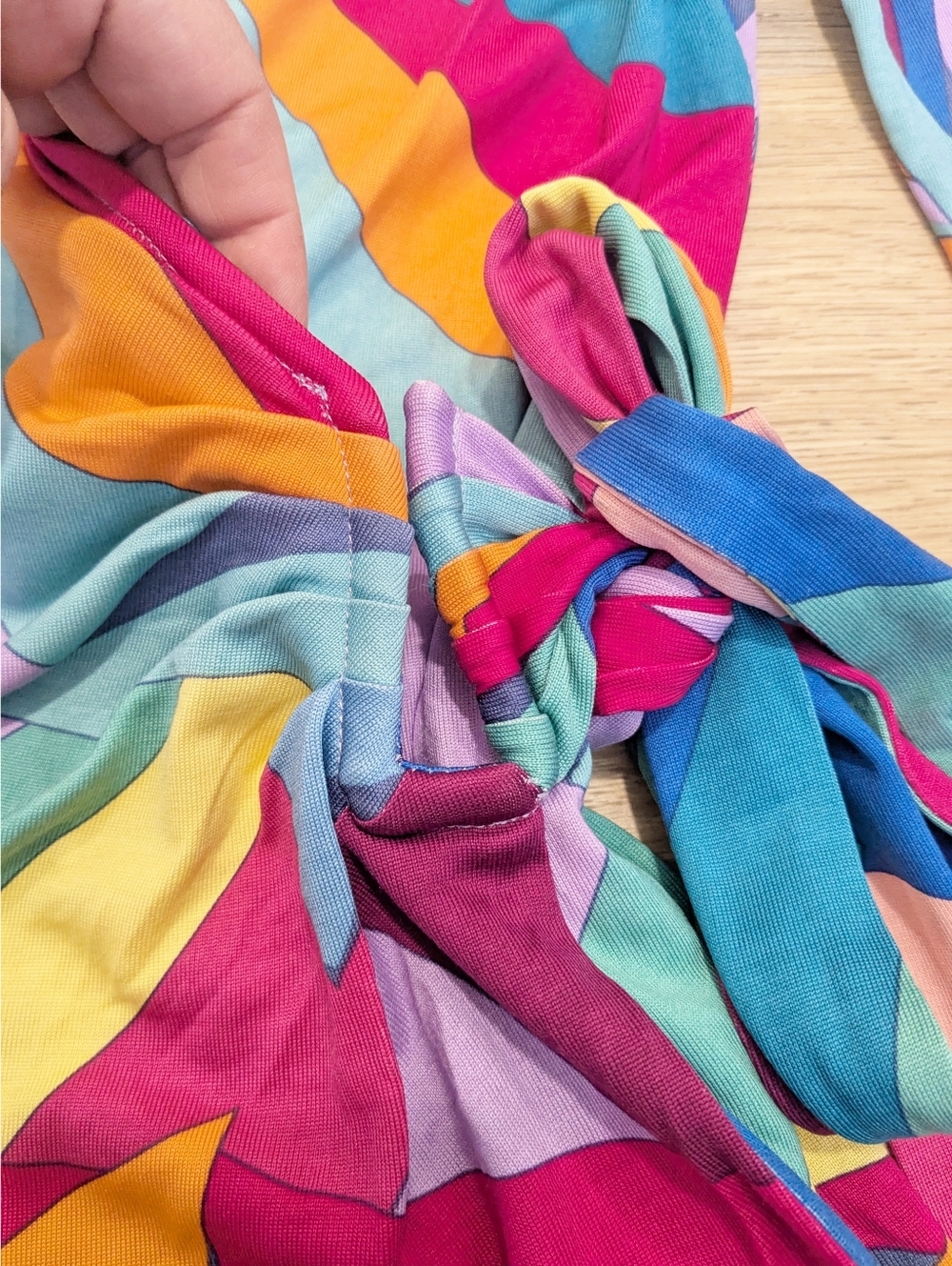 NEW Diane Von Furstenberg Dianette Silk Rainbow Wrap Top - Picture 3 of 7